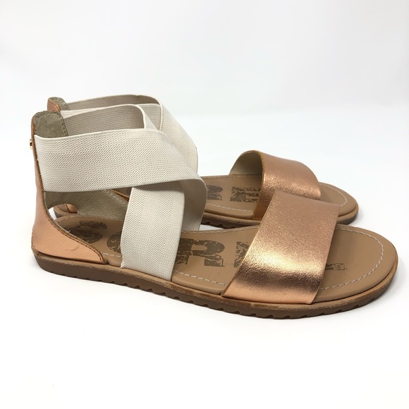 sorel rose gold sandals